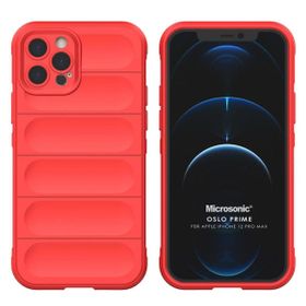 Microsonic Apple iPhone 12 Pro Max Oslo Prime Kırmızı Cep Telefonu Kılıfı