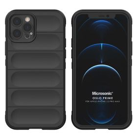 Microsonic Apple iPhone 12 Pro Max Oslo Prime Siyah Cep Telefonu Kılıfı