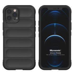 Microsonic Apple iPhone 12 Pro Max Oslo Prime Siyah Cep Telefonu Kılıfı