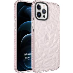 Microsonic Apple iPhone 12 Pro Max Prism Hybrid Pembe Cep Telefonu Kılıfı