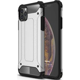 Microsonic Apple iPhone 12 Pro Max Rugged Armor Gümüş Cep Telefonu Kılıfı