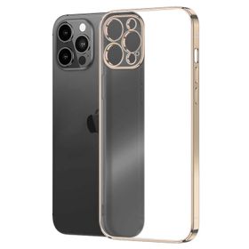 Microsonic Apple iPhone 12 Pro Max Square Matte Plating Gold Cep Telefonu Kılıfı