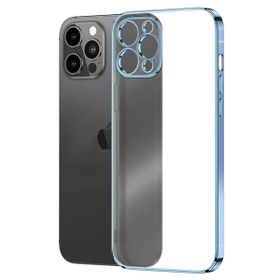 Microsonic Apple iPhone 12 Pro Max Square Matte Plating Mavi Cep Telefonu Kılıfı