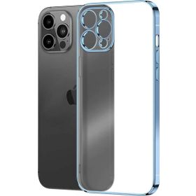 Microsonic Apple iPhone 12 Pro Max Square Matte Plating Mavi Cep Telefonu Kılıfı