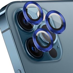 Microsonic Apple iPhone 12 Pro Max Tekli Lacivert Kamera Lens Koruma Camı