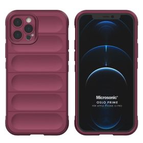 Microsonic Apple iPhone 12 Pro Oslo Prime Bordo Cep Telefonu Kılıfı