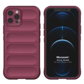 Microsonic Apple iPhone 12 Pro Oslo Prime Bordo Cep Telefonu Kılıfı