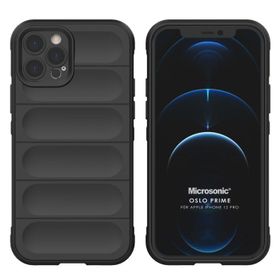 Microsonic Apple iPhone 12 Pro Oslo Prime Siyah Cep Telefonu Kılıfı