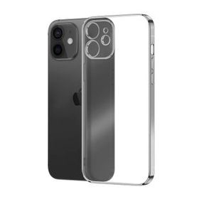 Microsonic Apple iPhone 12 Square Matte Plating Gümüş Cep Telefonu Kılıfı