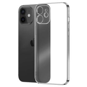 Microsonic Apple iPhone 12 Square Matte Plating Gümüş Cep Telefonu Kılıfı
