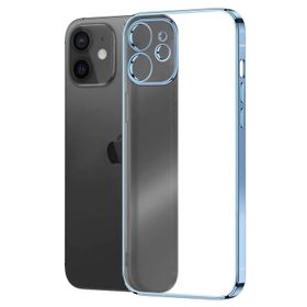 Microsonic Apple iPhone 12 Square Matte Plating Mavi Kılıf