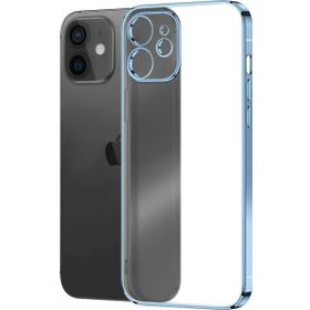 Microsonic Apple iPhone 12 Square Matte Plating Mavi Kılıf