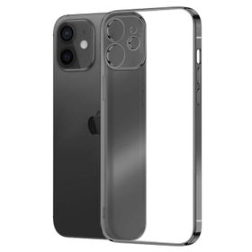 Microsonic Apple iPhone 12 Square Matte Plating Siyah Cep Telefonu Kılıfı