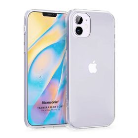 Microsonic Apple iPhone 12 Transparent Soft Beyaz Kılıf