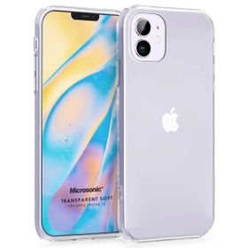 Microsonic Apple iPhone 12 Transparent Soft Beyaz Kılıf