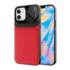 Microsonic Apple iPhone 12 Uniq Leather Kırmızı Cep Telefonu Kılıfı