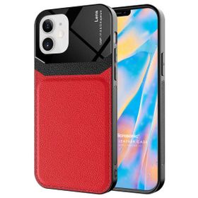 Microsonic Apple iPhone 12 Uniq Leather Kırmızı Cep Telefonu Kılıfı