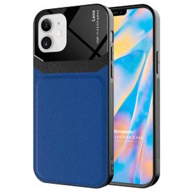 Microsonic Apple iPhone 12 Uniq Leather Lacivert Cep Telefonu Kılıfı