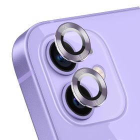 Microsonic Apple iPhone 12 Uyumlu Tekli Kamera Lens Lila Koruma Camı