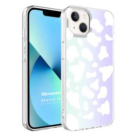 Microsonic Apple İphone 13 Braille Feel Desenli Cow Cep Telefonu Kılıfı
