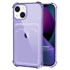 Microsonic Apple iPhone 13 Card Slot Shock Lila Cep Telefonu Kılıfı