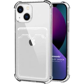 Microsonic Apple iPhone 13 Card Slot Shock Şeffaf Cep Telefonu Kılıfı