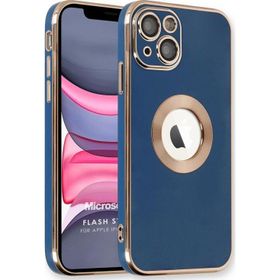 Microsonic Apple iPhone 13 Flash Stamp Lacivert Cep Telefonu Kılıfı
