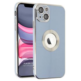 Microsonic Apple iPhone 13 Flash Stamp Mavi Cep Telefonu Kılıfı