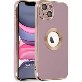 Microsonic Apple iPhone 13 Flash Stamp Pembe Cep Telefonu Kılıfı