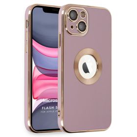 Microsonic Apple iPhone 13 Flash Stamp Pembe Cep Telefonu Kılıfı