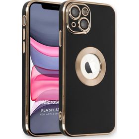 Microsonic Apple iPhone 13 Flash Stamp Siyah Cep Telefonu Kılıfı