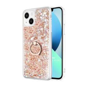 Microsonic Apple iPhone 13 Glitter Liquid Holder Gold Kılıf