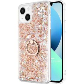 Microsonic Apple iPhone 13 Glitter Liquid Holder Gold Kılıf