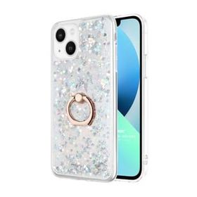 Microsonic Apple iPhone 13 Glitter Liquid Holder Gümüş Kılıf