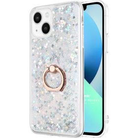 Microsonic Apple iPhone 13 Glitter Liquid Holder Gümüş Kılıf