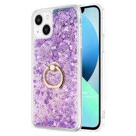 Microsonic Apple iPhone 13 Glitter Liquid Holder Mor Kılıf