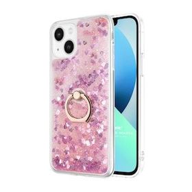 Microsonic Apple iPhone 13 Glitter Liquid Holder Pembe Kılıf