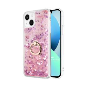 Microsonic Apple iPhone 13 Glitter Liquid Holder Pembe Kılıf