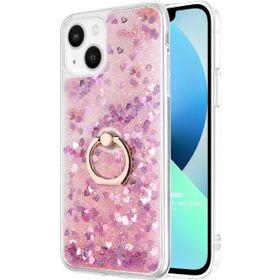 Microsonic Apple iPhone 13 Glitter Liquid Holder Pembe Kılıf
