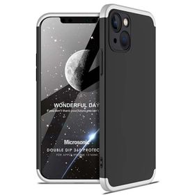 Microsonic Apple iPhone 13 Mini Double Dip 360 Protective Siyah Cep Telefonu Kılıfı