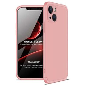 Microsonic Apple iPhone 13 Mini Double Dip 360 Protective Siyah Cep Telefonu Kılıfı