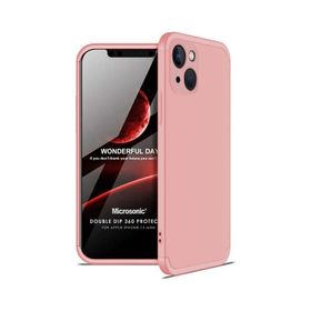 Microsonic Apple iPhone 13 Mini Double Dip 360 Protective Siyah Cep Telefonu Kılıfı