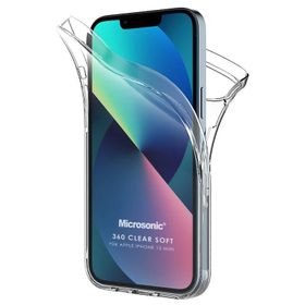 Microsonic Apple iPhone 13 Mini Full Koruma 360 Şeffaf Cep Telefonu Kılıfı