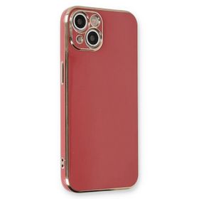 Microsonic Apple iPhone 13 Olive Plated Kırmızı Cep Telefonu Kılıfı