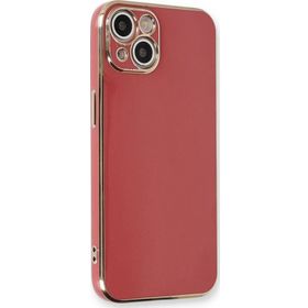 Microsonic Apple iPhone 13 Olive Plated Kırmızı Cep Telefonu Kılıfı