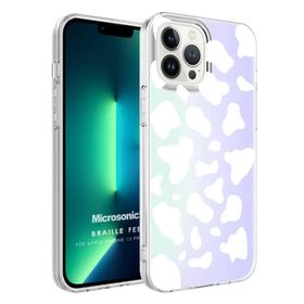 Microsonic Apple iPhone 13 Pro Braille Feel Desenli Cow Kılıf