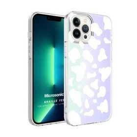 Microsonic Apple iPhone 13 Pro Braille Feel Desenli Cow Kılıf