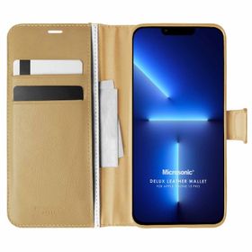 Microsonic Apple iPhone 13 Pro Delux Leather Wallet Kılıf