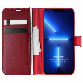 Microsonic Apple iPhone 13 Pro Delux Leather Wallet Kılıf