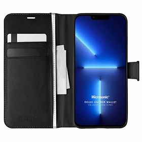 Microsonic Apple iPhone 13 Pro Delux Leather Wallet Kılıf